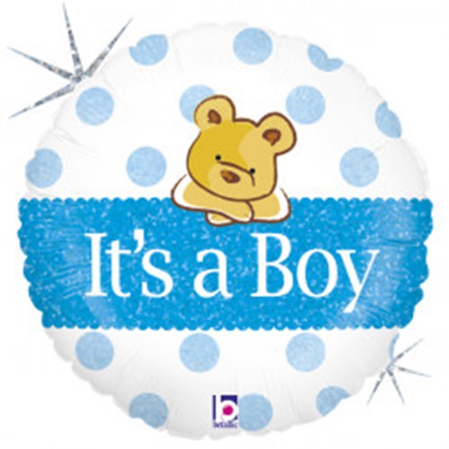 It's A Boy Helium Balloon - Fast Shipping